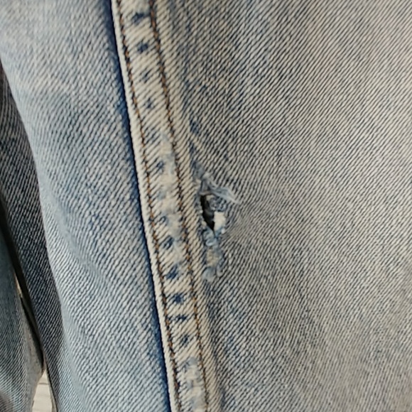 J.Crew Indigo Calyer wash destroyed denim jacket - Picture 6 of 8